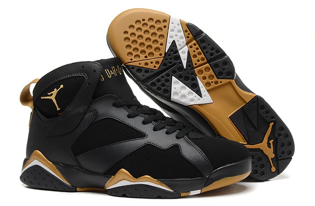 Air Jordan 7 Retro Black Gold [Cheap Jordans Shoes 7 9]